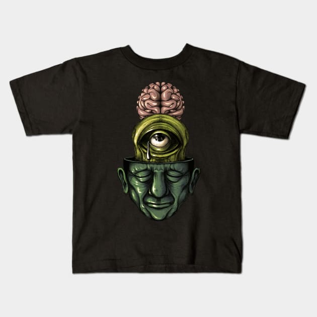 Where is my Mind Kids T-Shirt by fakeface